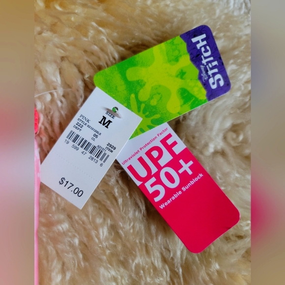 Disney Stitch Girl's One Piece Swimsuit Light Pink Tie Dyed Size M(7/8)NWT - Picture 11 of 16